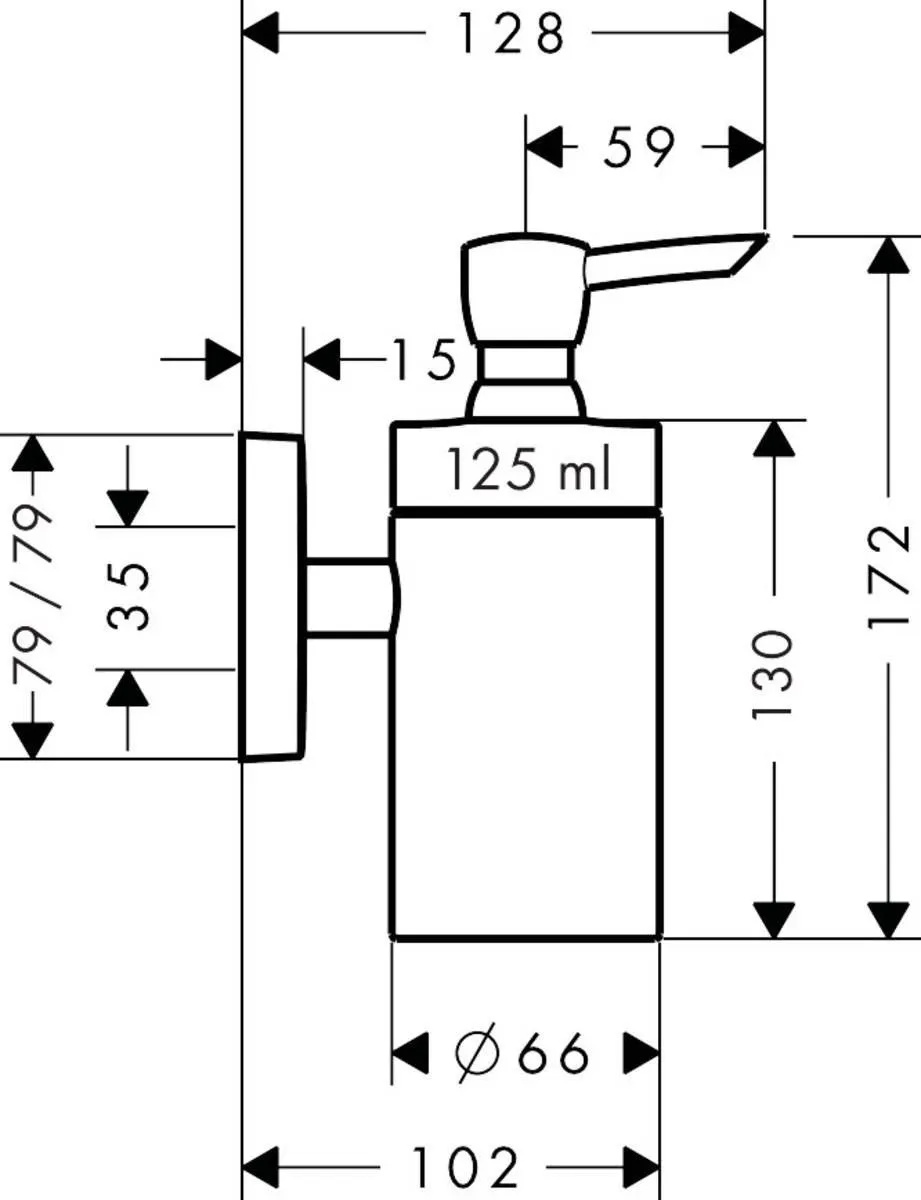 Дозатор для жидкого мыла Hansgrohe Puravida 41503000