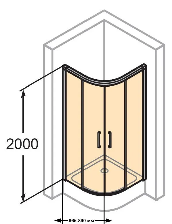 Раздвижная душевая кабина Huppe Black Classics 2 C25502.123.321