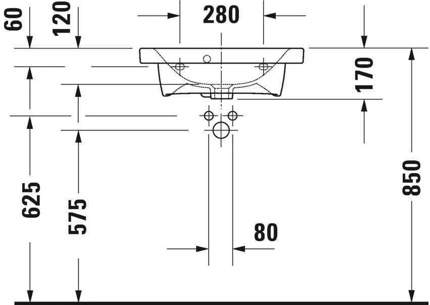 Умивальник Duravit DuraStyle 2337550030