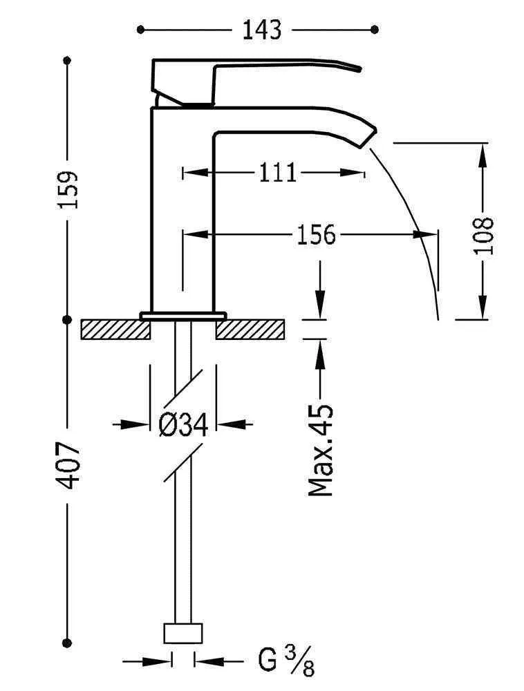 Змішувачі для раковини Tres Cuadro 00611001