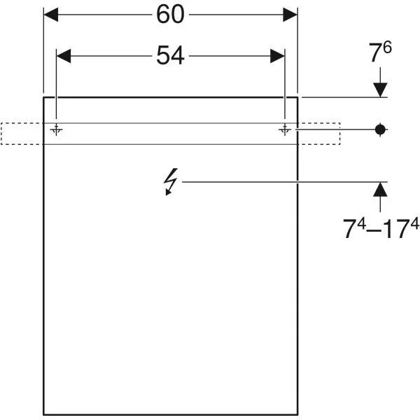 Зеркало с подсветкой Geberit iCon 840760000