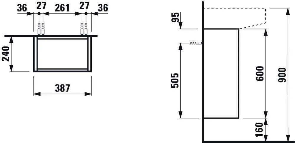 Тумба під умивальник Laufen Sonar H4054820340411