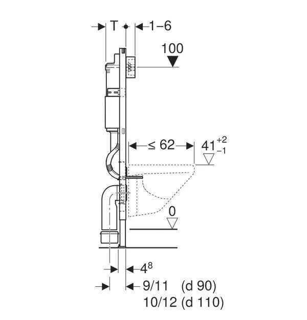 Інсталяція для унітазу Geberit Delta 111.153.00.1