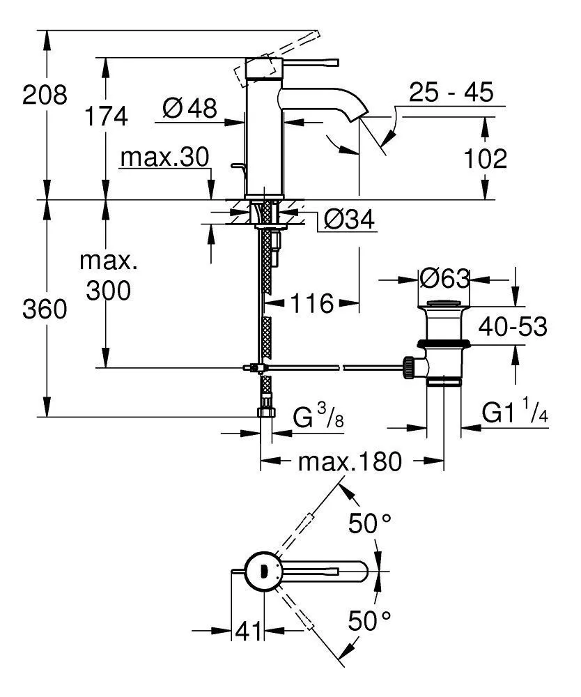Смеситель для ванны/душа Hansgrohe Talis E 23589DC1