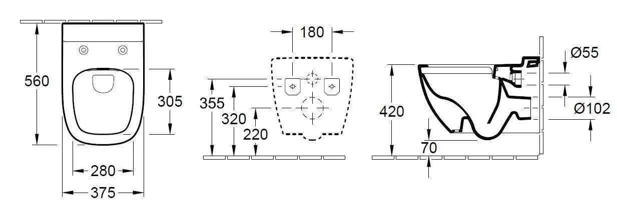Умивальник Antheus Villeroy & Boch 4608R0R2