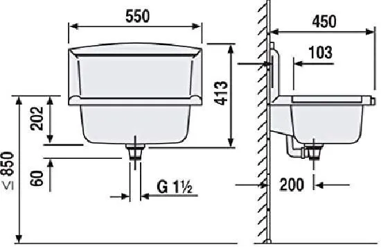 Sanit Мойка Multiset 55x45 60.005.01.0099