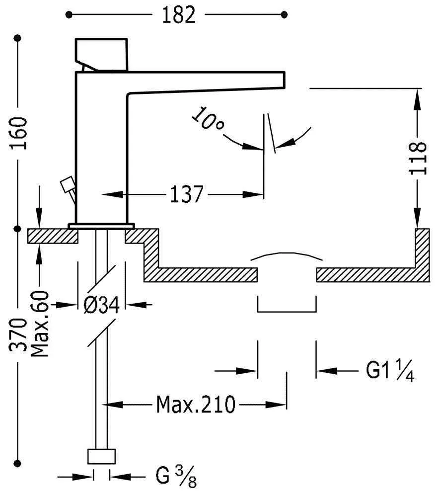 Змішувачі для раковини Tres Slim 20210302D