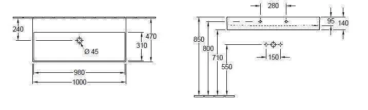 Підвісний умивальник Villeroy and Boch Memento 2.0 4A22A3RW