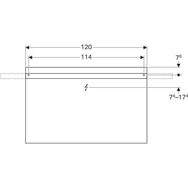 Дзеркало з підсвічуванням Geberit iCon 840720000