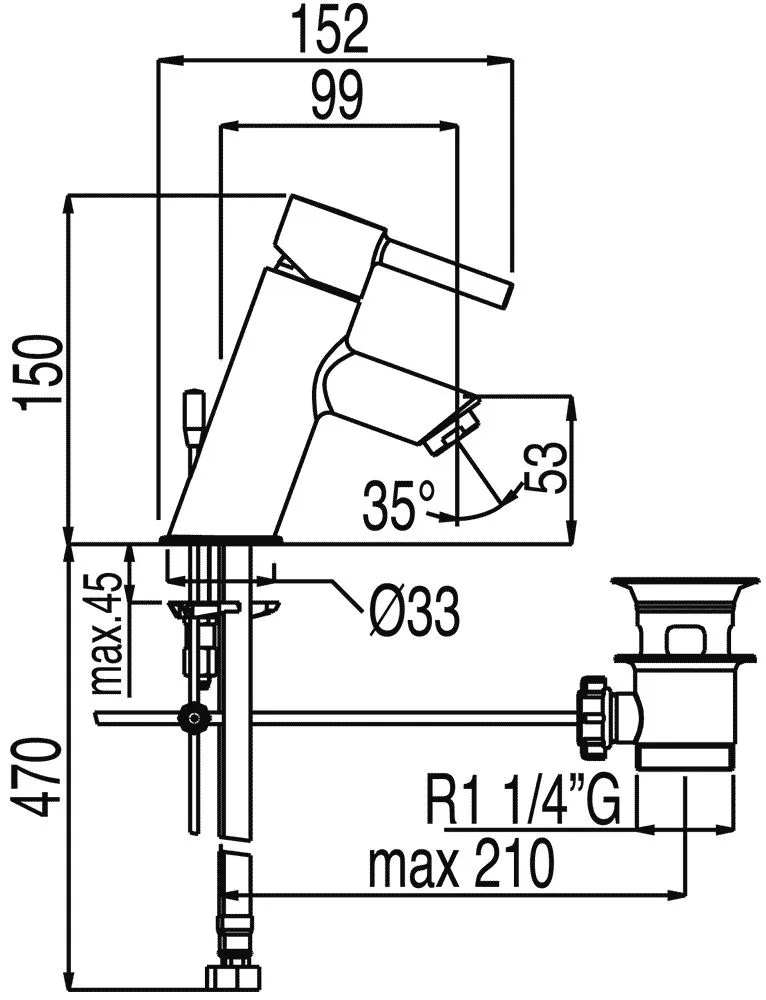Смеситель для раковины Tres Alplus 20310301D