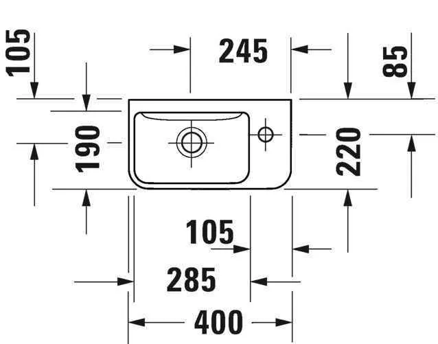 Умывальник Duravit ME by Starck 0717400000