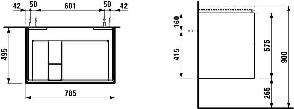 Тумба під умивальник Laufen Palomba H4072021802201