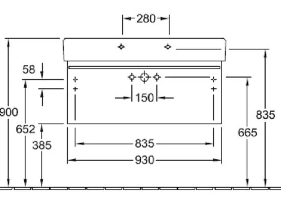Тумба под умывальник  Villeroy & Boch Central Line  A233P2ED