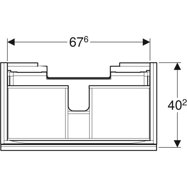 Шкафчик под умывальник Geberit Acanto 500.615.16.1