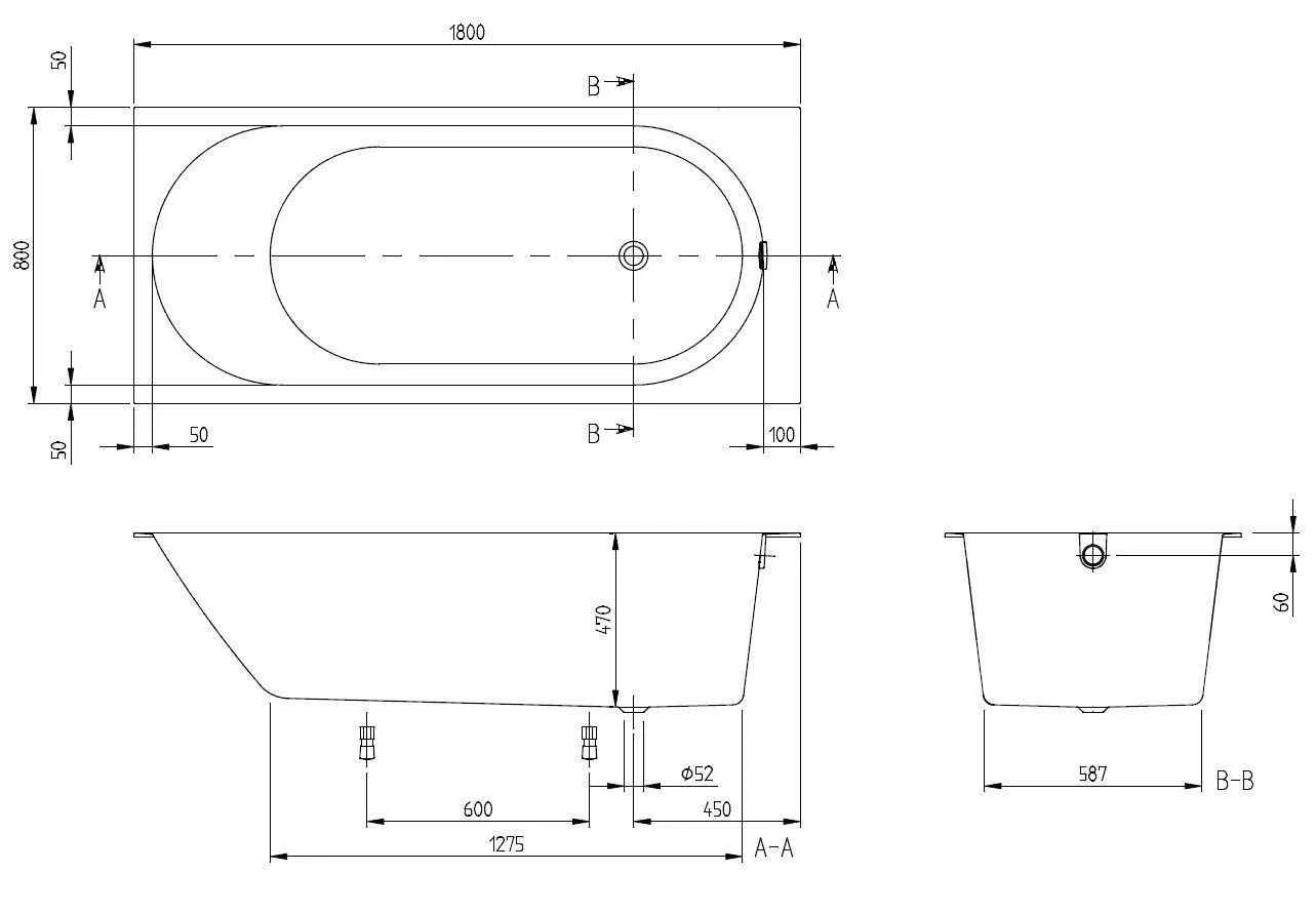 Ванна Villeroy&Boch Oberon 2.0 UBQ181OBR2DV-01