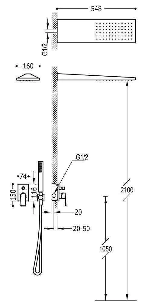 Душова система Tres Project 21198092OM