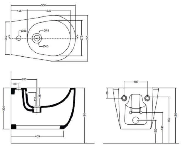 Avani Унітаз підвісний, безобідковий, білий