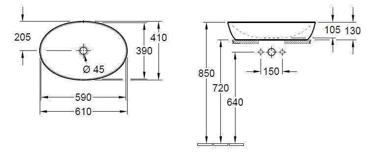Раковина на стільницю Villeroy and Boch Artis 419861RW
