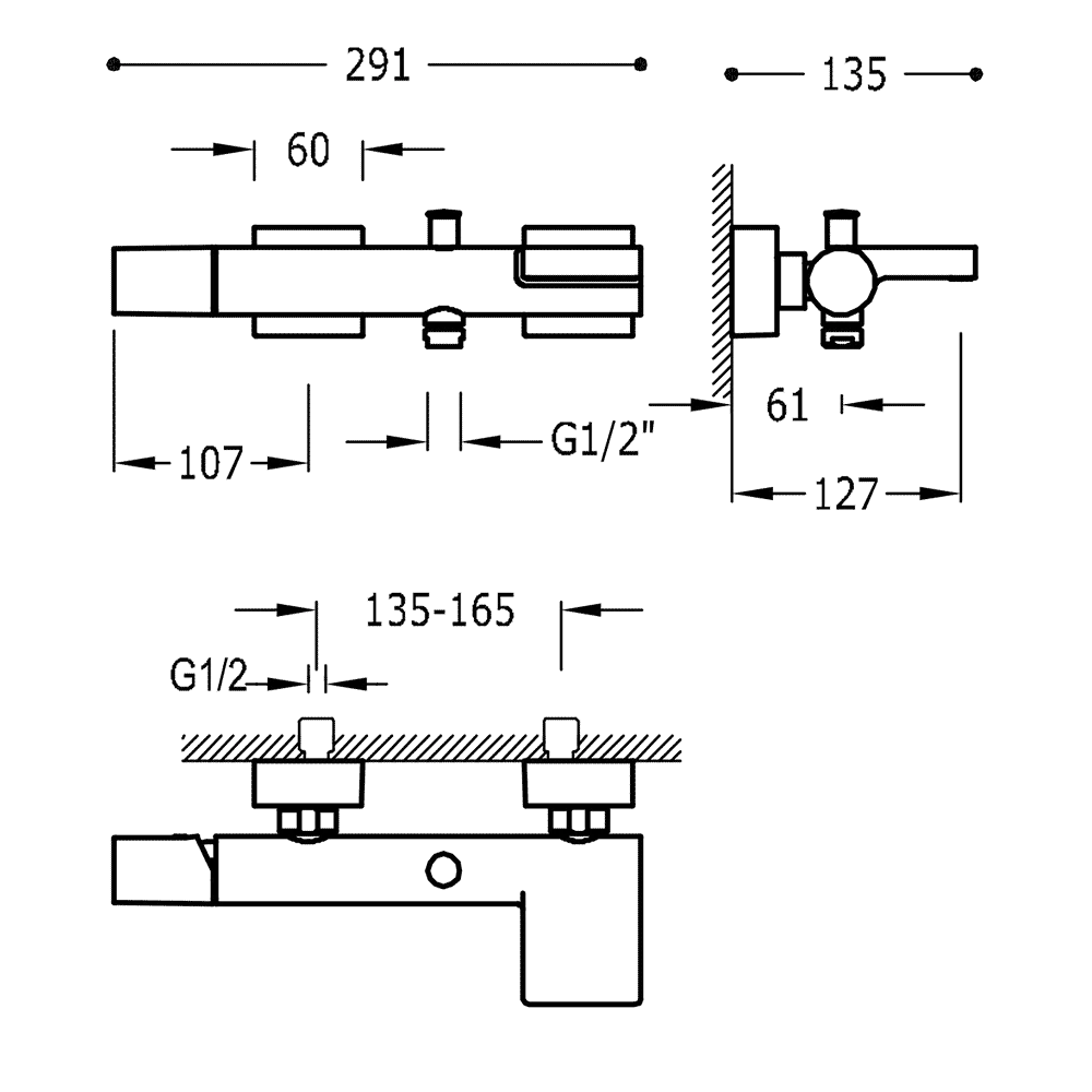 Набор: Смесители для ванны и душевым набором Project Tres 21117001AC