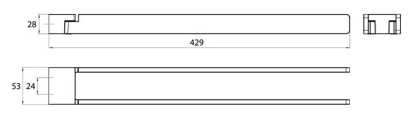 Двойной полотенцедержатель Emco Art 1650 001 43
