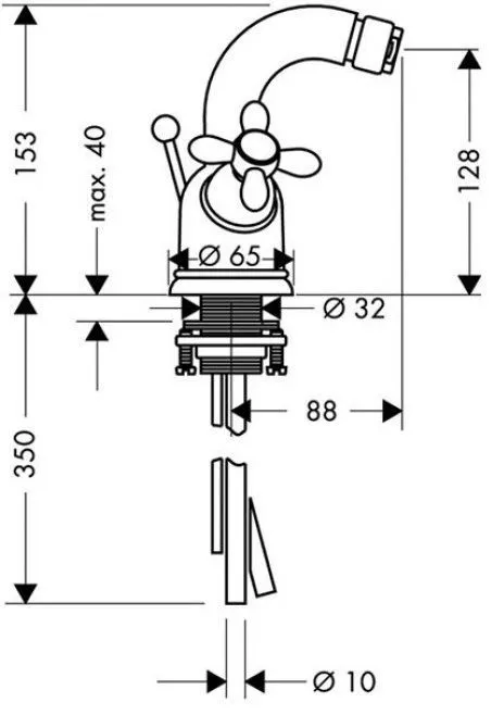 Смеситель для биде  Axor Carlton 17230000