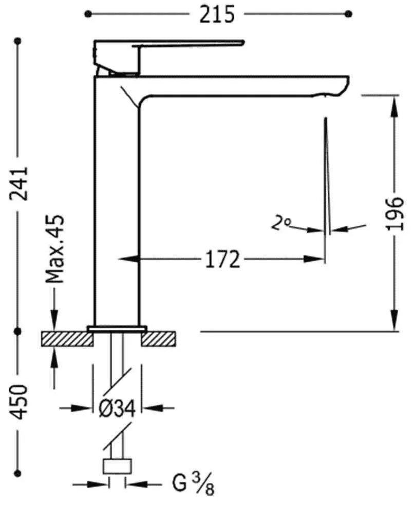 Змішувачі на раковину Tres Loft 20020303OR