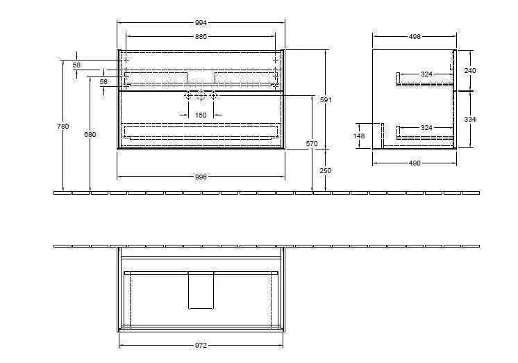 Тумба для умивальника Finion Villeroy and Boch F020 G02000PH