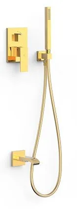 Набор: Смеситель для ванны с душевым набором Tres Cuadro 00628006OR