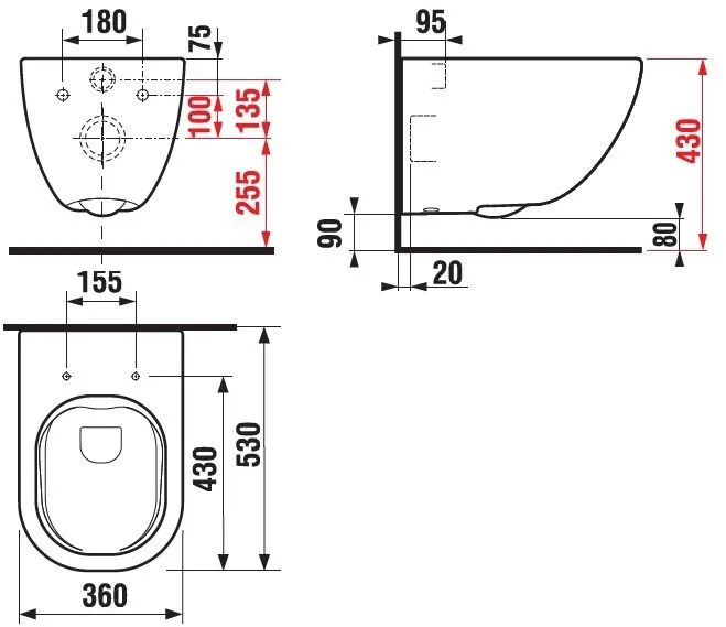 Mio Унитаз подвесной, безободковый с крышкой SoftClose