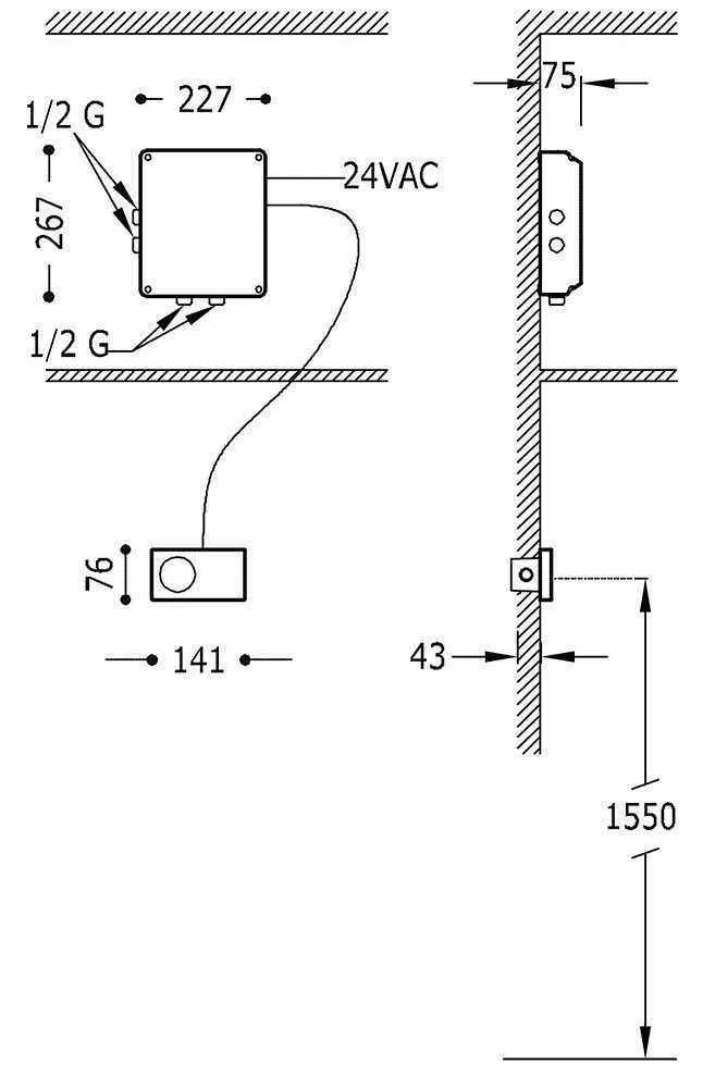 Термостат електронний Tres Shower Technology 09288299