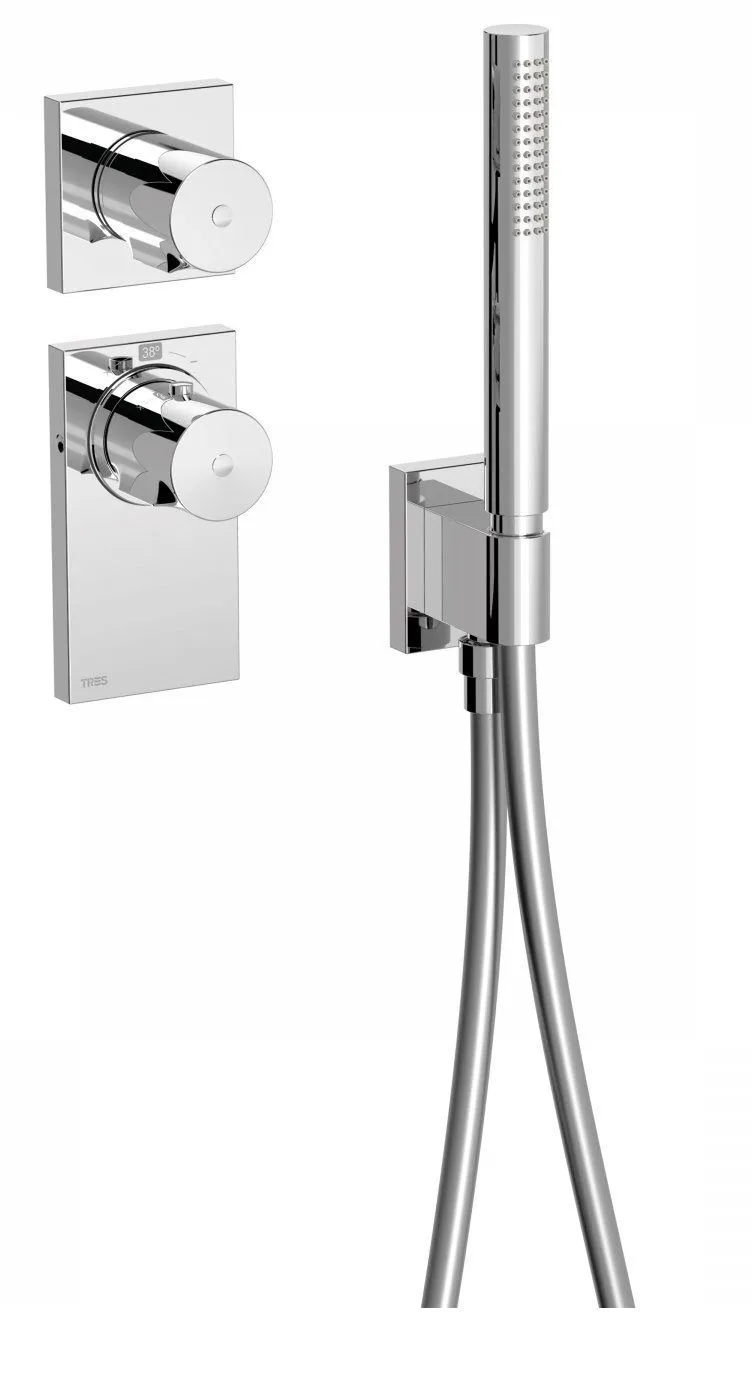 Термостат для душа и душевой набор Tres Block System 20635291