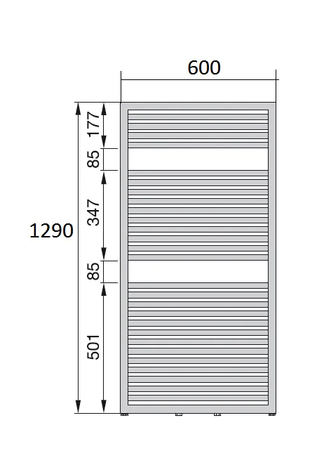 Рушникосушка електричний Zehnder Universal HE-120-060/ZD