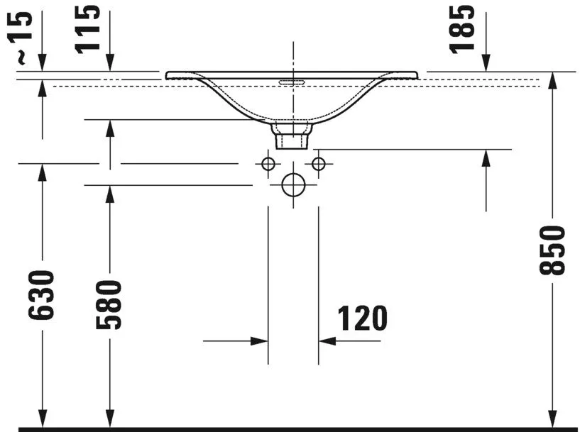 Умывальник Duravit Viu 0385600058