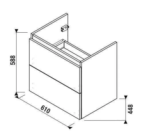 Тумба з умивальником Jika Mio H812714H7154500