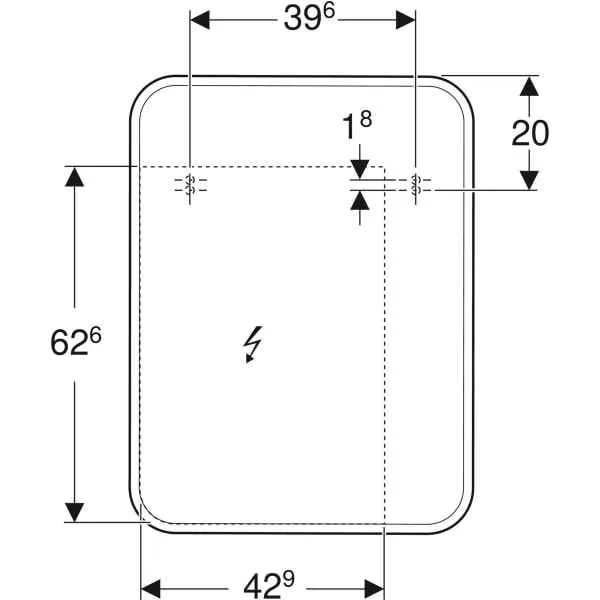 Зеркало с подсветкой Geberit myDay 824360000