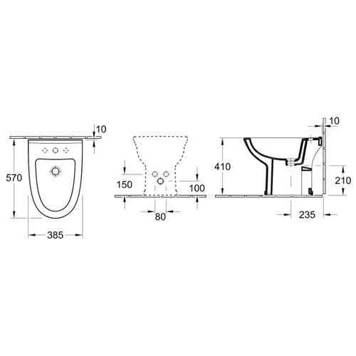 Біде підлогове Villeroy & Boch Century 745700R1