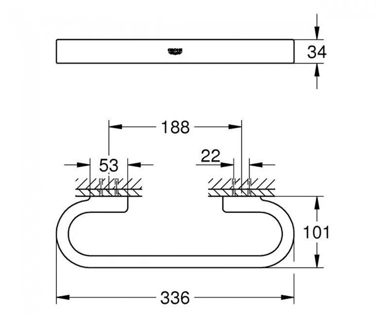 Полотенцержатель Grohe Selection 41064AL0