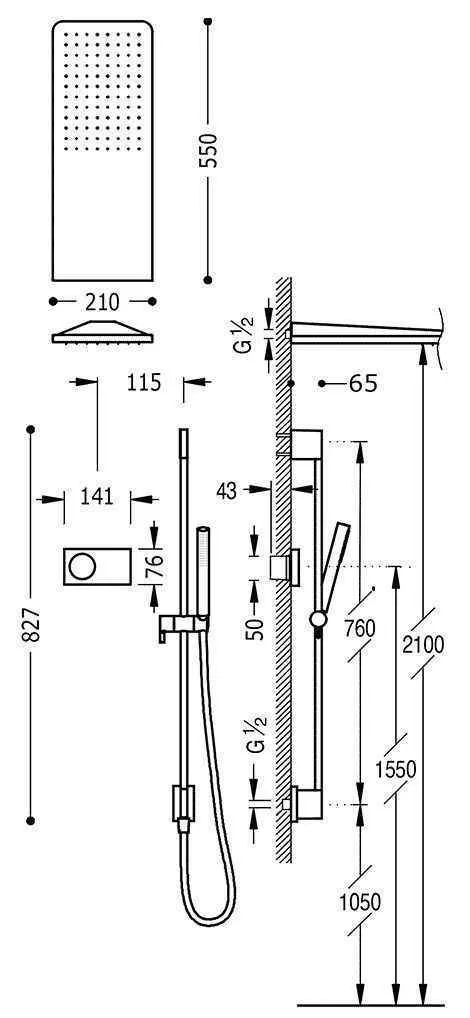 Душова система Tres Shower Technology 09288582