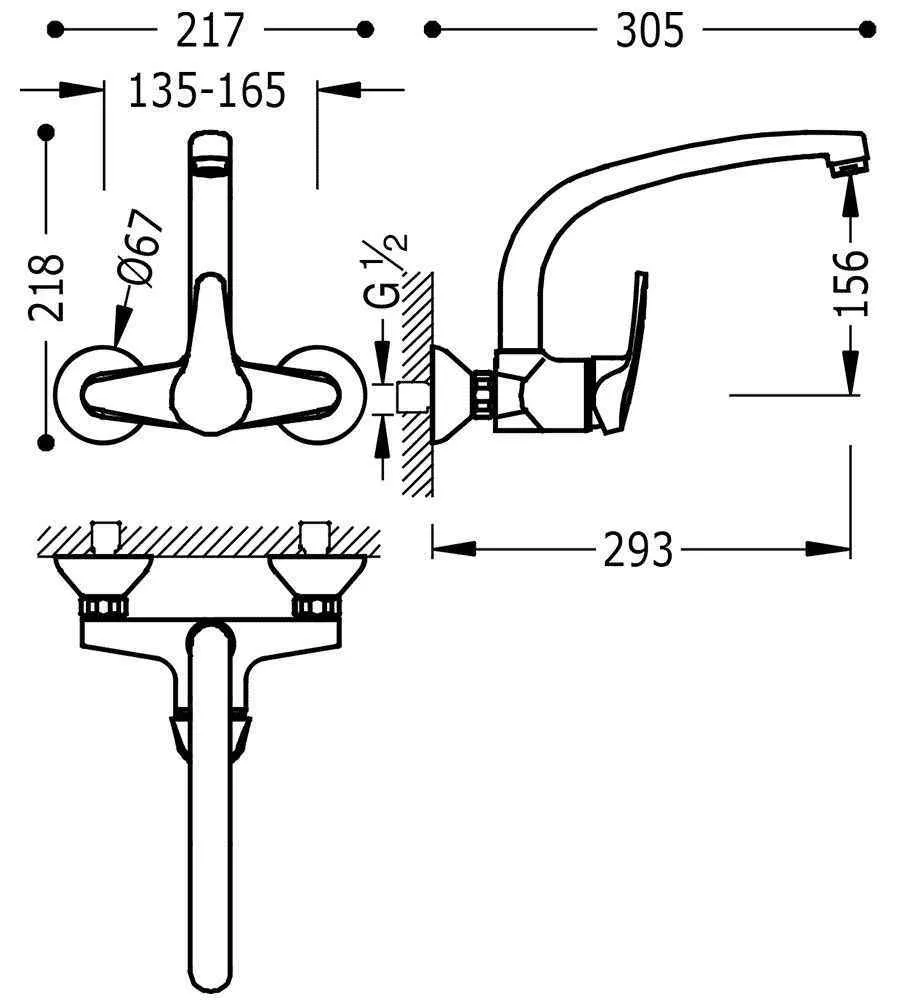 Смеситель на кухню Eco - Tres 17033202