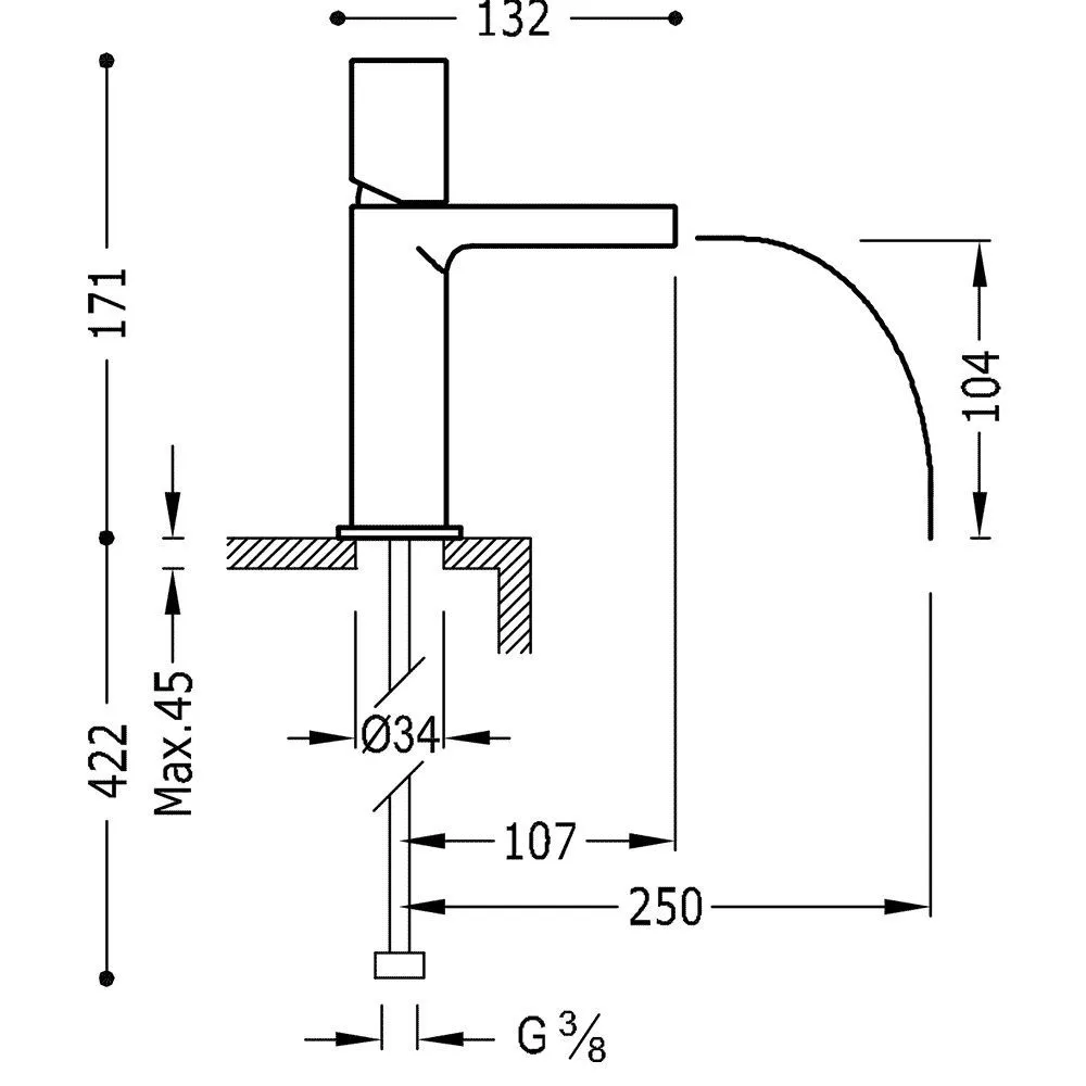 Смесители для раковины Tres Loft 20011002FU