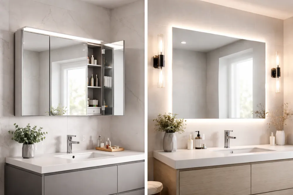 Зеркальный шкаф или зеркало – что выбрать для ванной