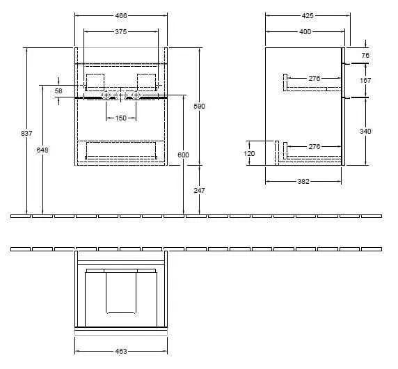 Тумба для умивальника Venticello Villeroy and Boch A92201VG