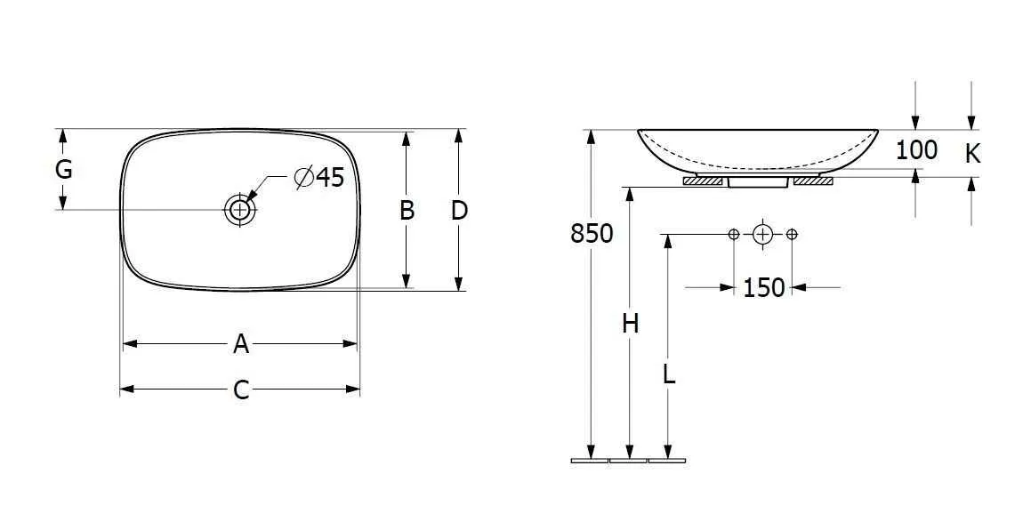 Раковина на стільницю Villeroy and Boch Loop and Friends 4A5000R1