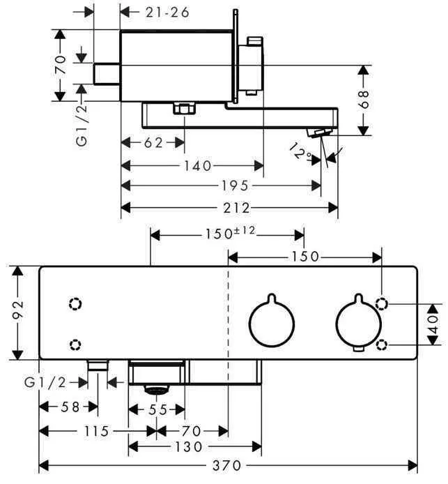 Вилив на ванну Hansgrohe Metropol Classic 13107400