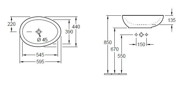 Раковина на столешницу Villeroy and Boch Aveo New Generation 413260R1