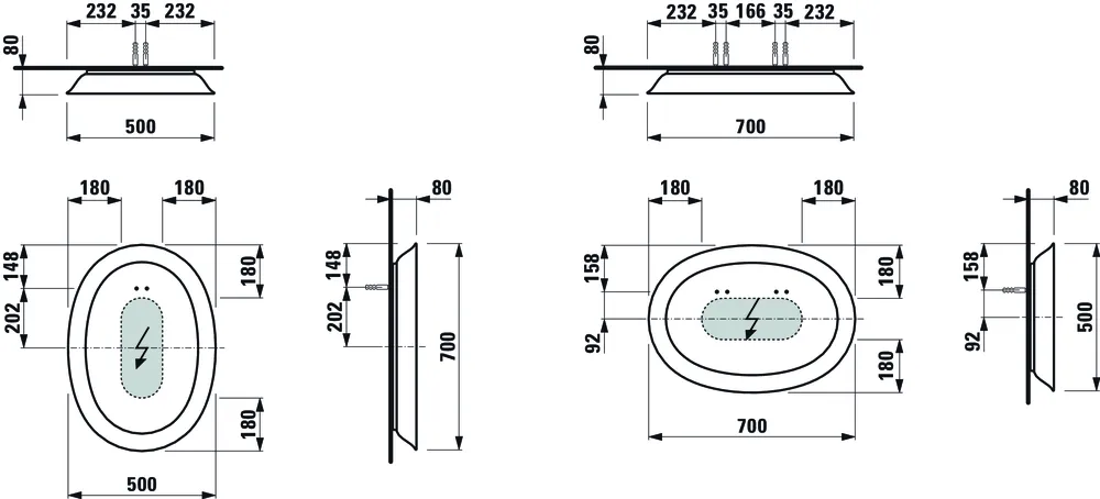 Зеркало с подсветкой Laufen The New Classic H4060700857571