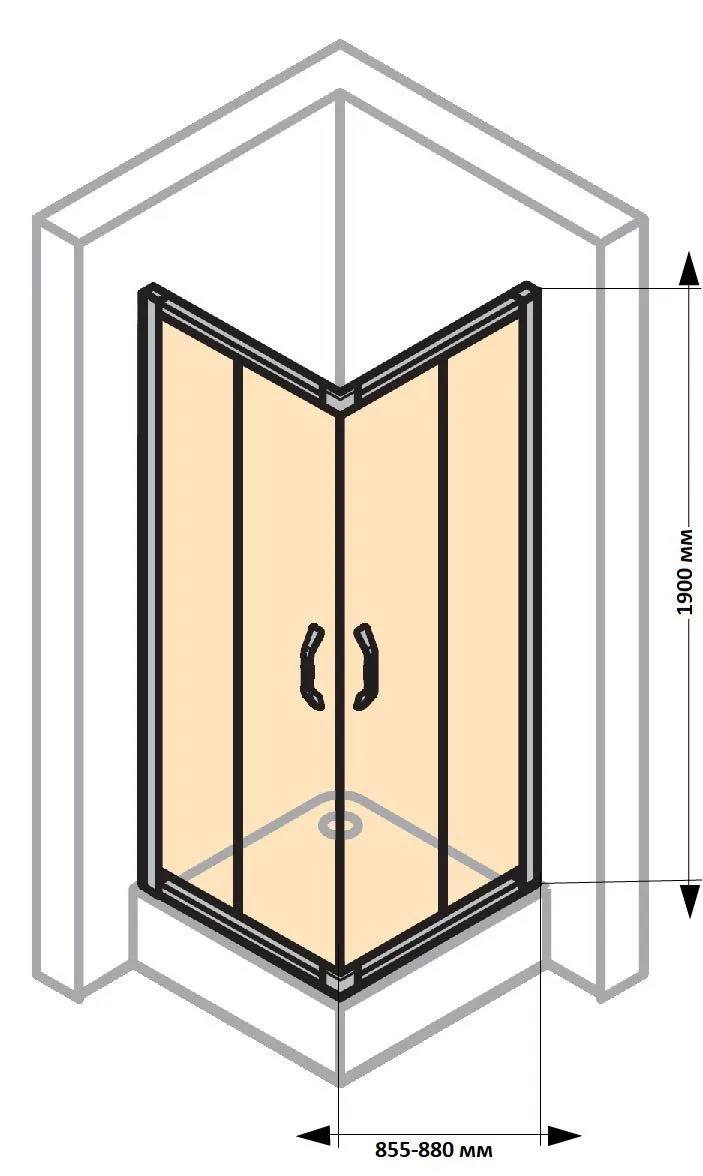 Раздвижная душевая кабина Huppe X1 140103.069.321