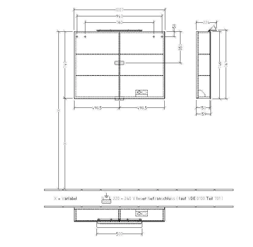 Дзеркальний шафачик My view one Villeroy & Boch A4401000