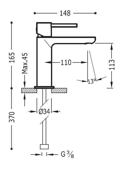 Змішувачі для раковини Tres Max 062.103.02 06210302