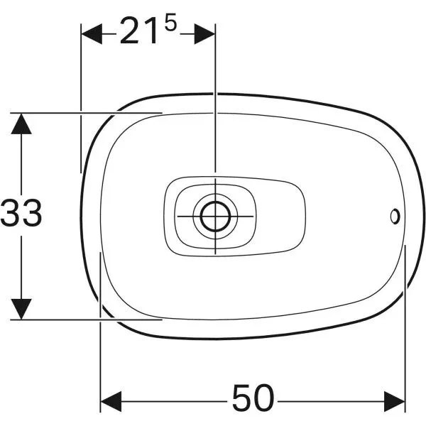 Умывальник на столешницу Geberit CITTERIO 500.543.01.1